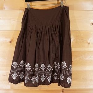 St. John's Bay Brown Pleated Skirt Size 12